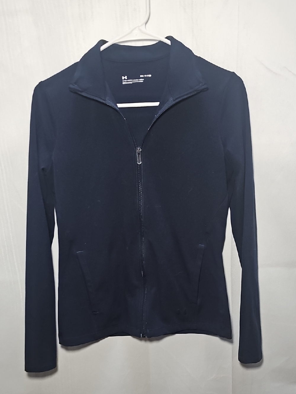 Under Armour Size Small Zip Up Navy Blue